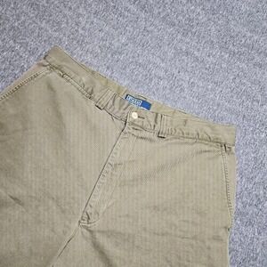 Polo Ralph Lauren Chino Pants Mens 36 Olive Green Cotton Twill Straight Leg